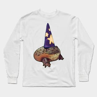 Chunky Toad Wizard Frog Humor Halloween Costume Pet Portrait Long Sleeve T-Shirt